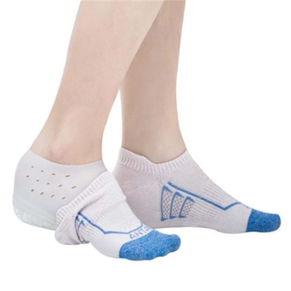 Invisible Height Increase Socks Weiß – Unsichtbare Socken mit Absatz | 0–5 cm Körpergröße gewinnen | Bequem & Atmungsaktiv