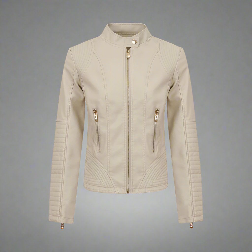 "Trendige Imitationslederjacke für Damen – Slim Fit Design in mehreren Farben" - nargiss