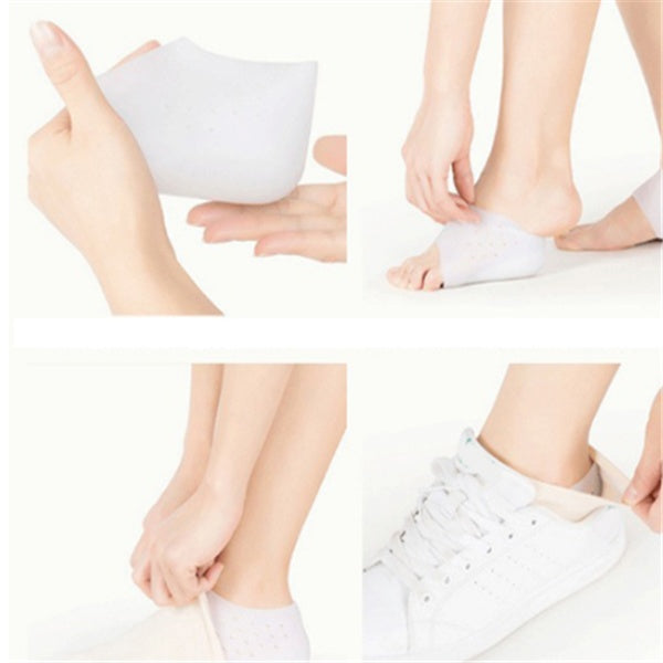 Invisible Height Increase Socks Weiß – Unsichtbare Socken mit Absatz | 0–5 cm Körpergröße gewinnen | Bequem & Atmungsaktiv