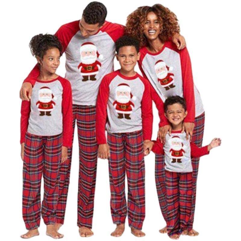 Weihnachtsfamilie Eltern-Kind-Kleid Heim-Cartoon Weihnachtskleidung