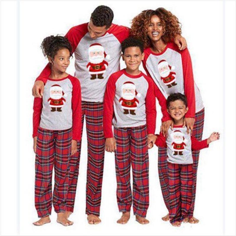 Weihnachtsfamilie Eltern-Kind-Kleid Heim-Cartoon Weihnachtskleidung