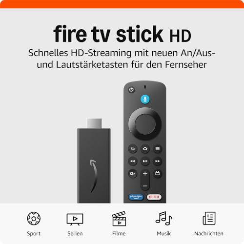 Amazon Fire TV Stick HD (Neueste Generation) | Free- und Live-TV, Alexa-Sprachfernbedienung, Smart-Home-Steuerung, HD-Streaming - nargiss