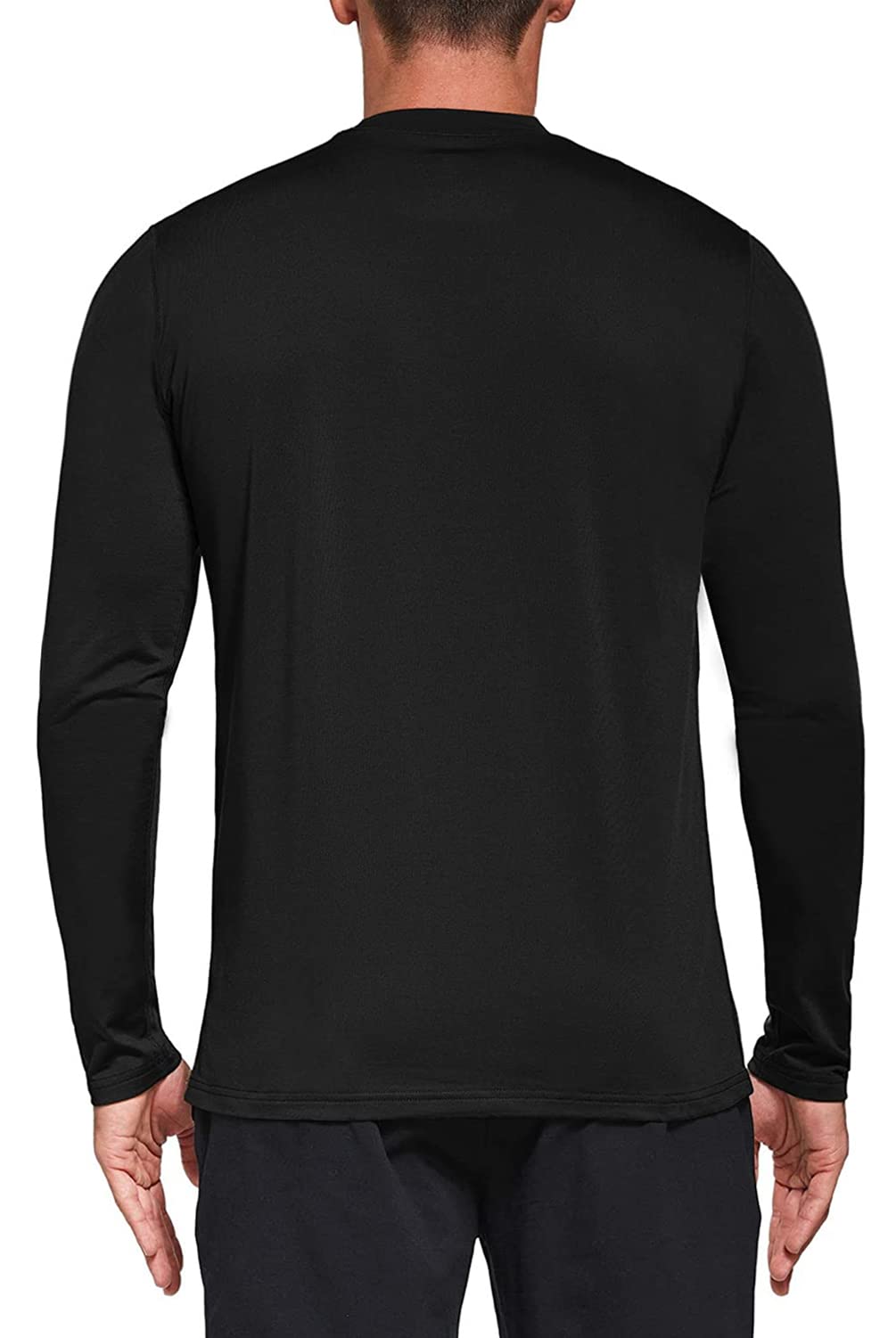 Herren 3er Pack Langarmshirt T-Shirts, UPF 50+ UV Schnelltrocknend Funktionsshirt Laufshirts, Atmungsaktiv Langarm Sportshirt Gym Outdoor Workout Fitness Oberteil Black/White/Grey-3P01-L - nargiss