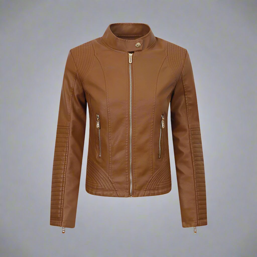 "Trendige Imitationslederjacke für Damen – Slim Fit Design in mehreren Farben" - nargiss