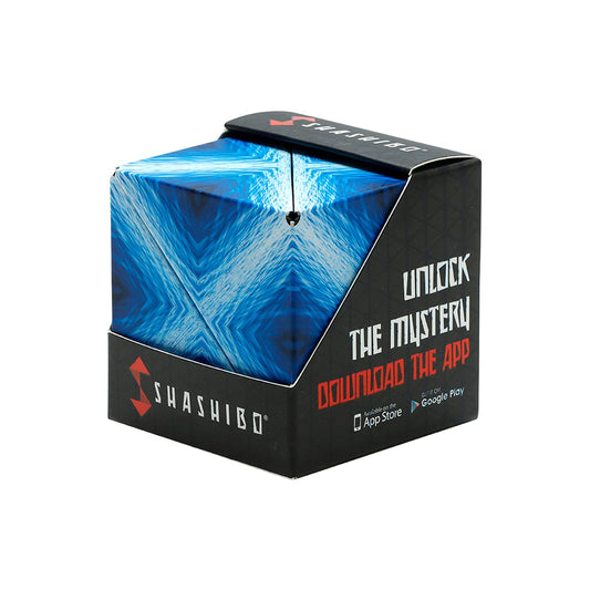 SHASHIBO Formwechsel-Box – Preisgekrönter, patentierter Zappelwürfel mit 36 Seltenerdmagneten – lässt Sich in über 70 Formen verwandeln (Blue Planet) - nargiss