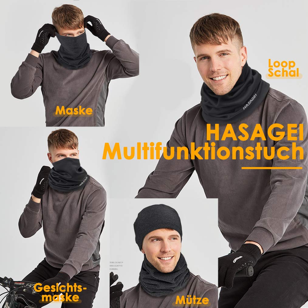 HASAGEI Loopschal Winddicht Multifunktionstuch Winter Fleece Neckwarmer Herren Loop Schal Damen Halstuch Warm Halten Sportschal Halswärmer für Skifahren Fahrrad Jogging - nargiss