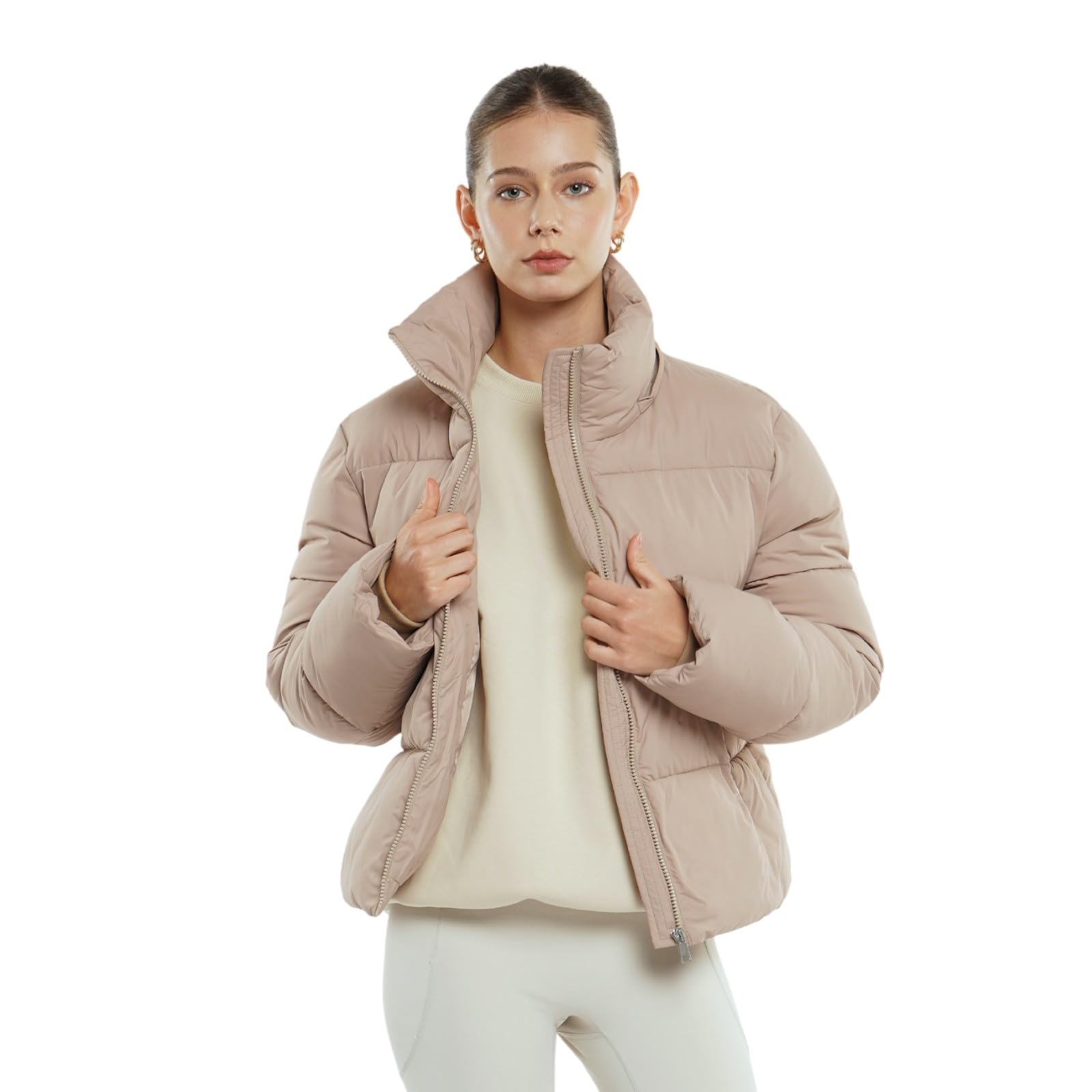 PUFFIT Damen Winter Jake mit Kapuze Warmer Wasserdicht Winterjacke Steppmantel Female Jacken - nargiss