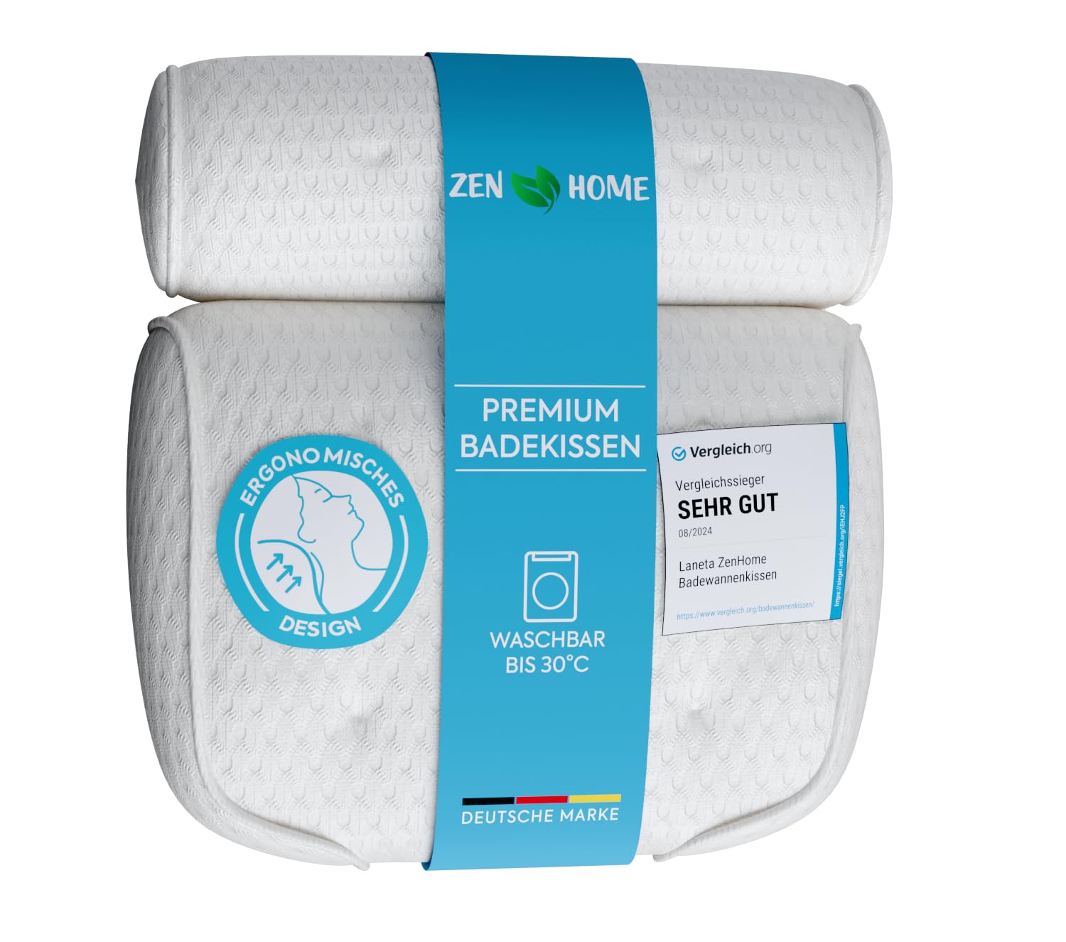 Badewannenkissen • Ergonomisches & Muskelentspannendes Premium Badekissen • Neuer 5D Spezial-Schaum • Deutsches Design • Klimaneutral & nachhaltig hergestellt •Badewannenkissen Nacken Kissen Badewanne - nargiss