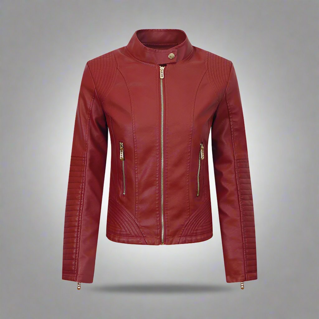 "Trendige Imitationslederjacke für Damen – Slim Fit Design in mehreren Farben" - nargiss