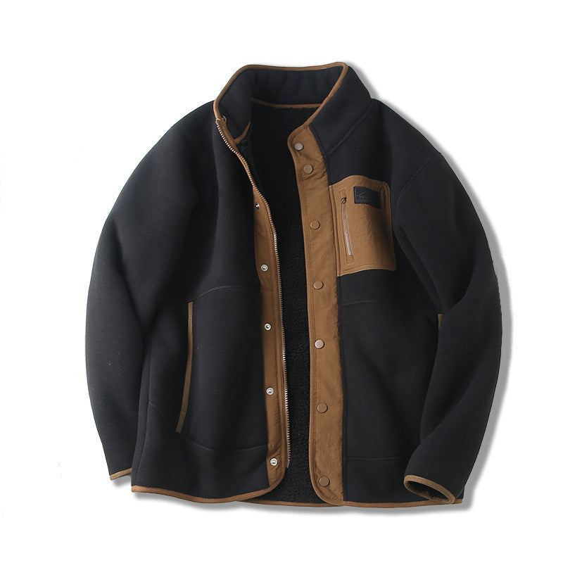 Damen Cardigan mit dimensionalen aufgesetzten Taschen – in Dunkelgrau, Khaki, Grün und Schwarz, Größen M-XXXL - nargiss