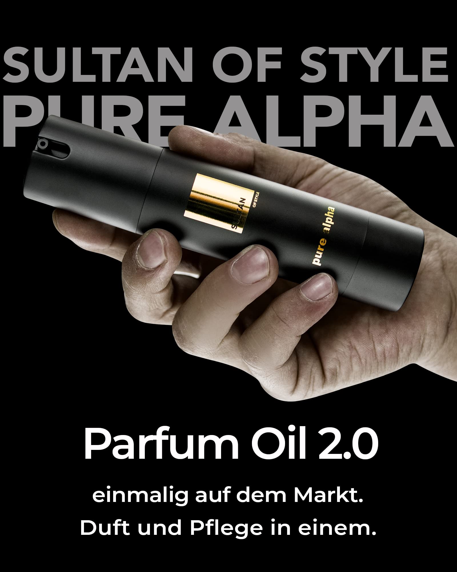 Sultan of Style Pure Alpha Parfum Oil Herren | Würziger & Frischer Duft | 100% Alkoholfrei | Pflegende Ätherische Öle | Geschenke für Männer - nargiss