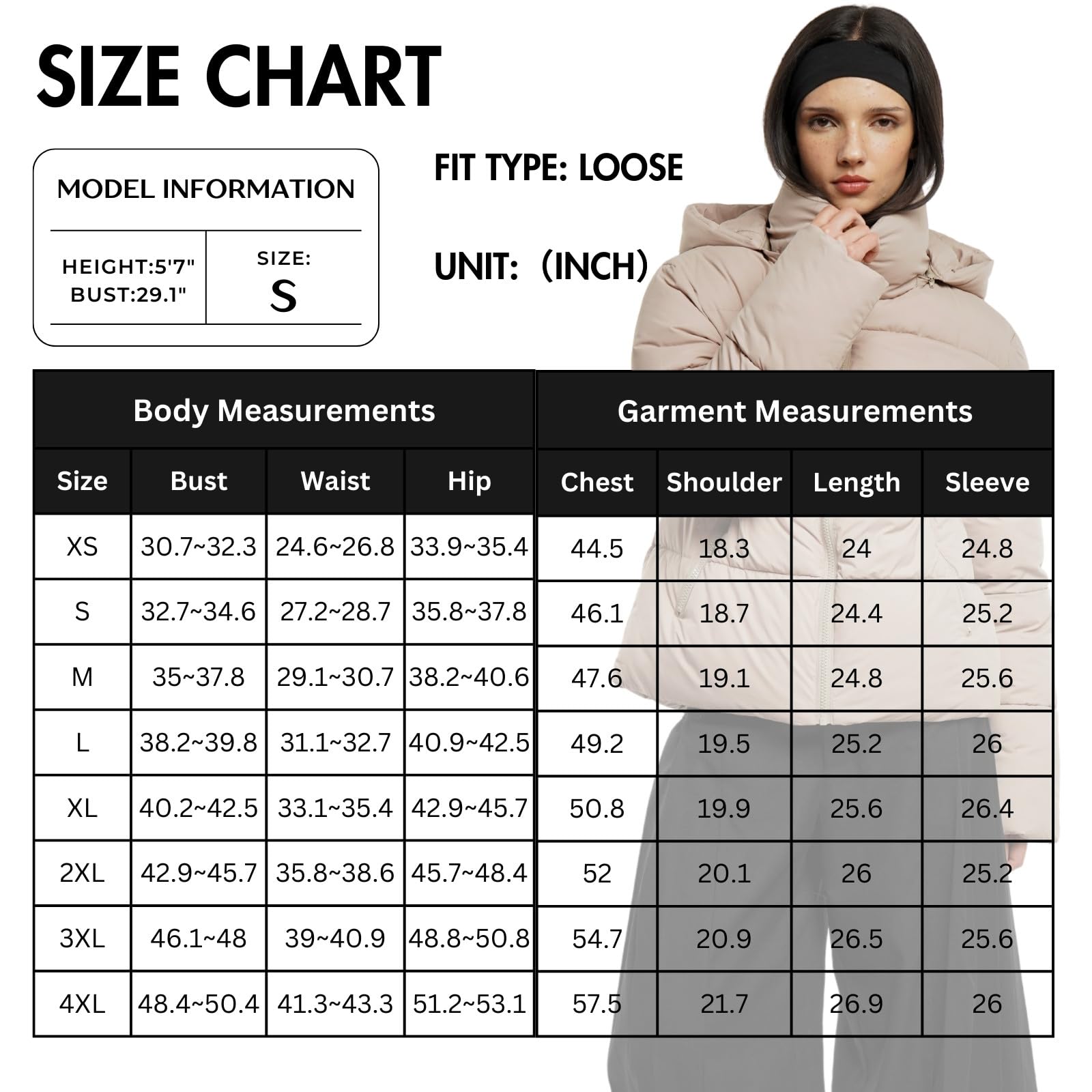 PUFFIT Damen Winter Jake mit Kapuze Warmer Wasserdicht Winterjacke Steppmantel Female Jacken - nargiss