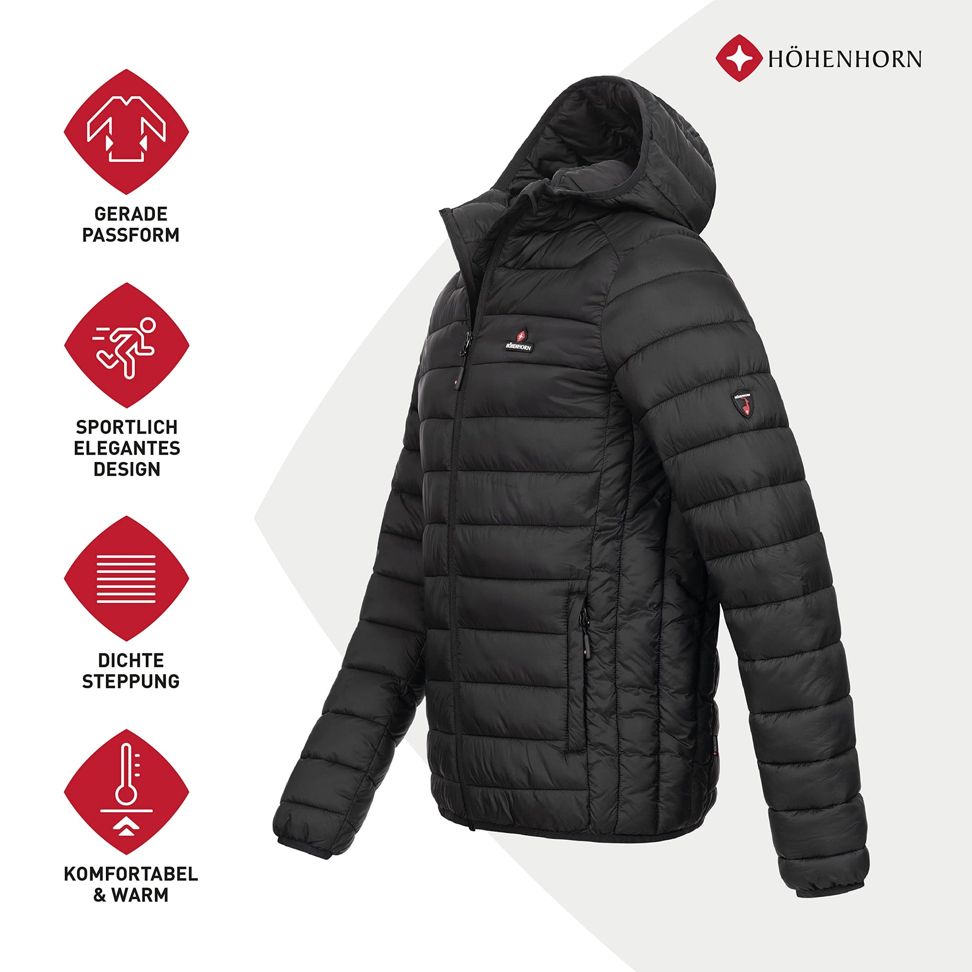 Höhenhorn 19B13 Balmhorn Herren Jacke Midnight Black Hood Gr. L - nargiss