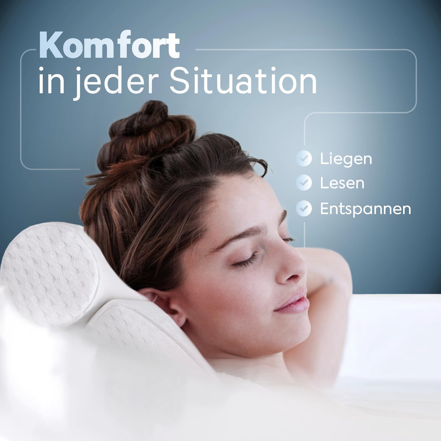 Badewannenkissen • Ergonomisches & Muskelentspannendes Premium Badekissen • Neuer 5D Spezial-Schaum • Deutsches Design • Klimaneutral & nachhaltig hergestellt •Badewannenkissen Nacken Kissen Badewanne - nargiss