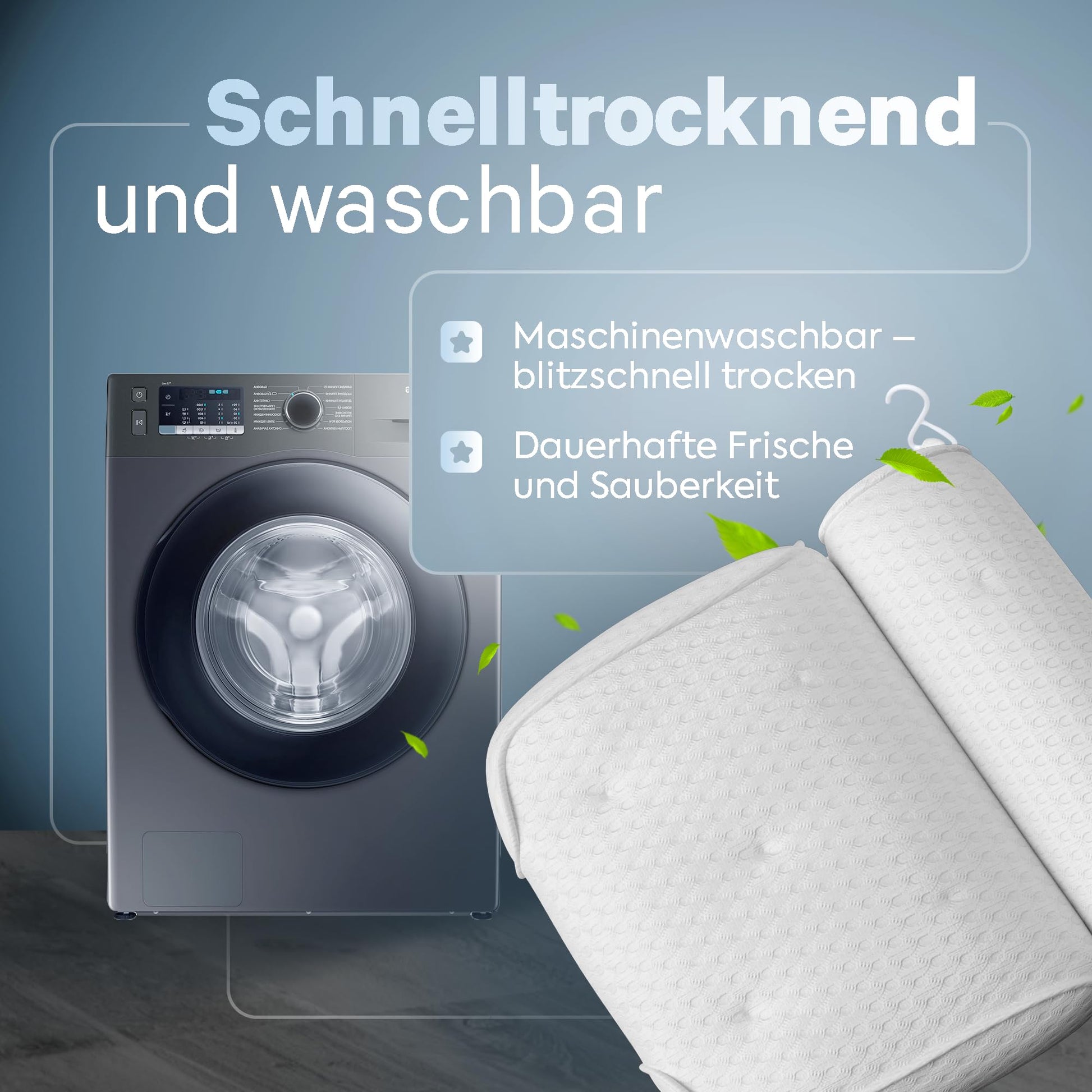 Badewannenkissen • Ergonomisches & Muskelentspannendes Premium Badekissen • Neuer 5D Spezial-Schaum • Deutsches Design • Klimaneutral & nachhaltig hergestellt •Badewannenkissen Nacken Kissen Badewanne - nargiss