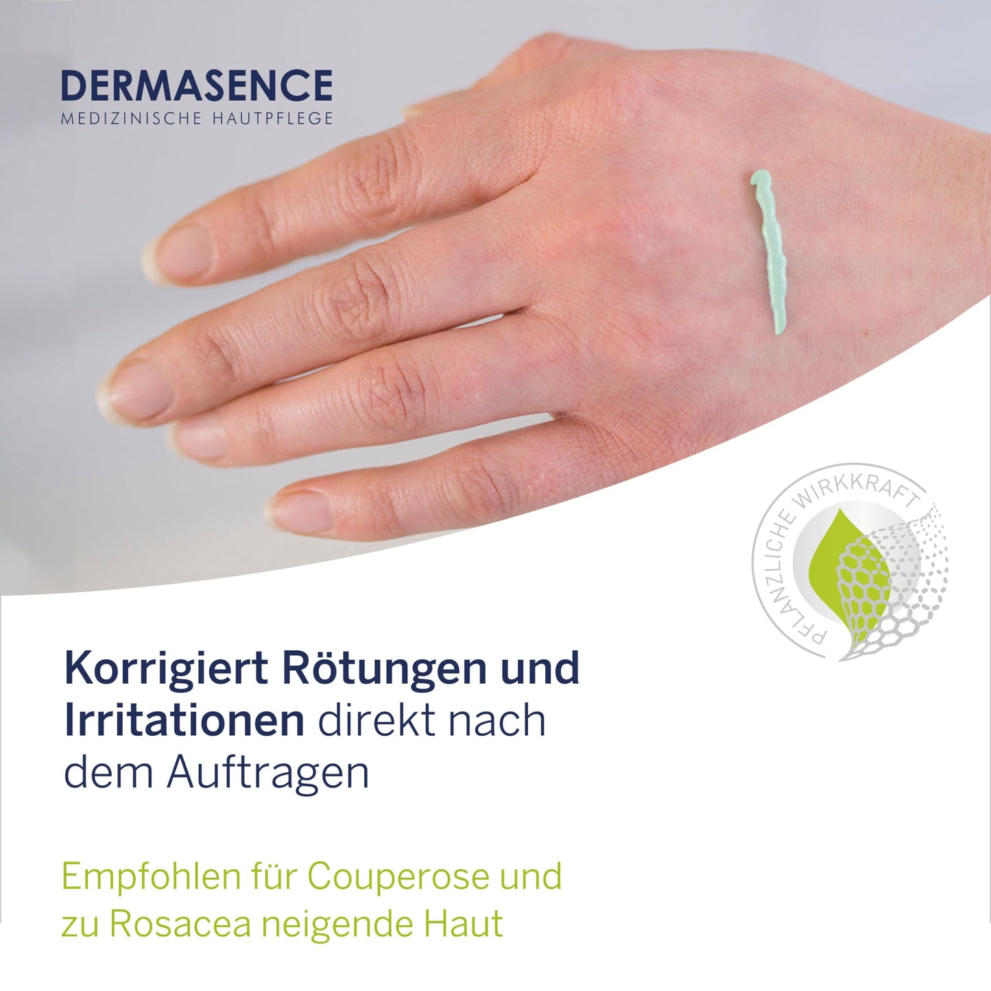 DERMASENCE RosaMin Getönte Tagespflege LSF 50, 30 ml - Rötungen korrigierende Tagespflege mit LSF 50 für Couperose und zu Rosacea neigende Haut - nargiss