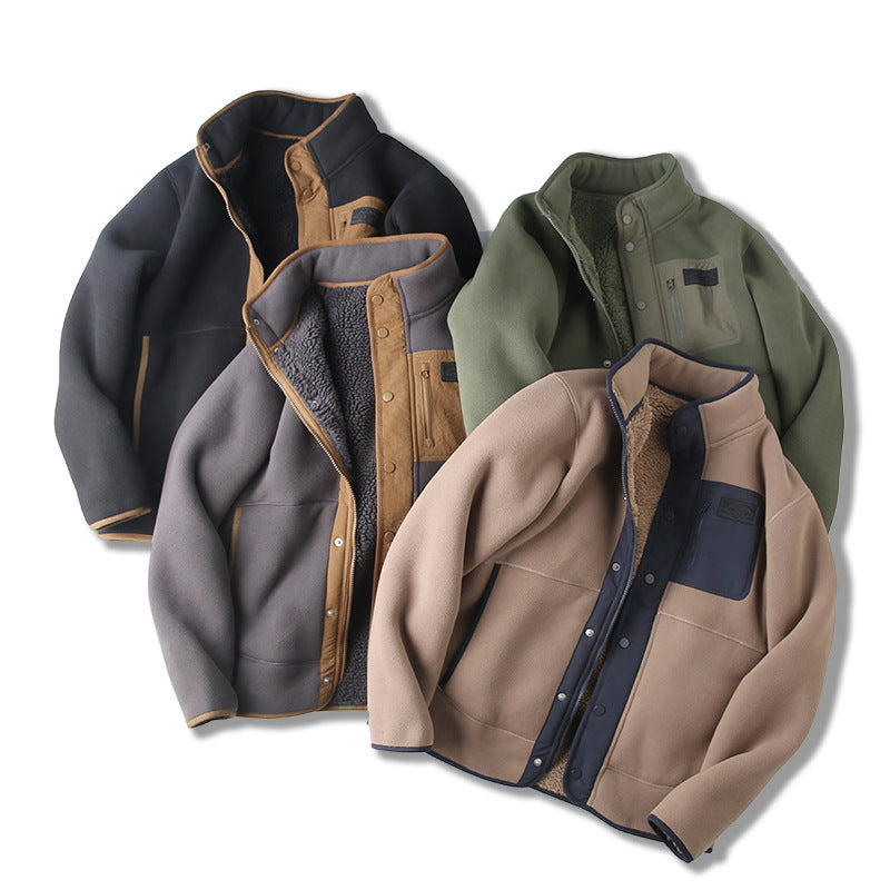 Damen Cardigan mit dimensionalen aufgesetzten Taschen – in Dunkelgrau, Khaki, Grün und Schwarz, Größen M-XXXL - nargiss