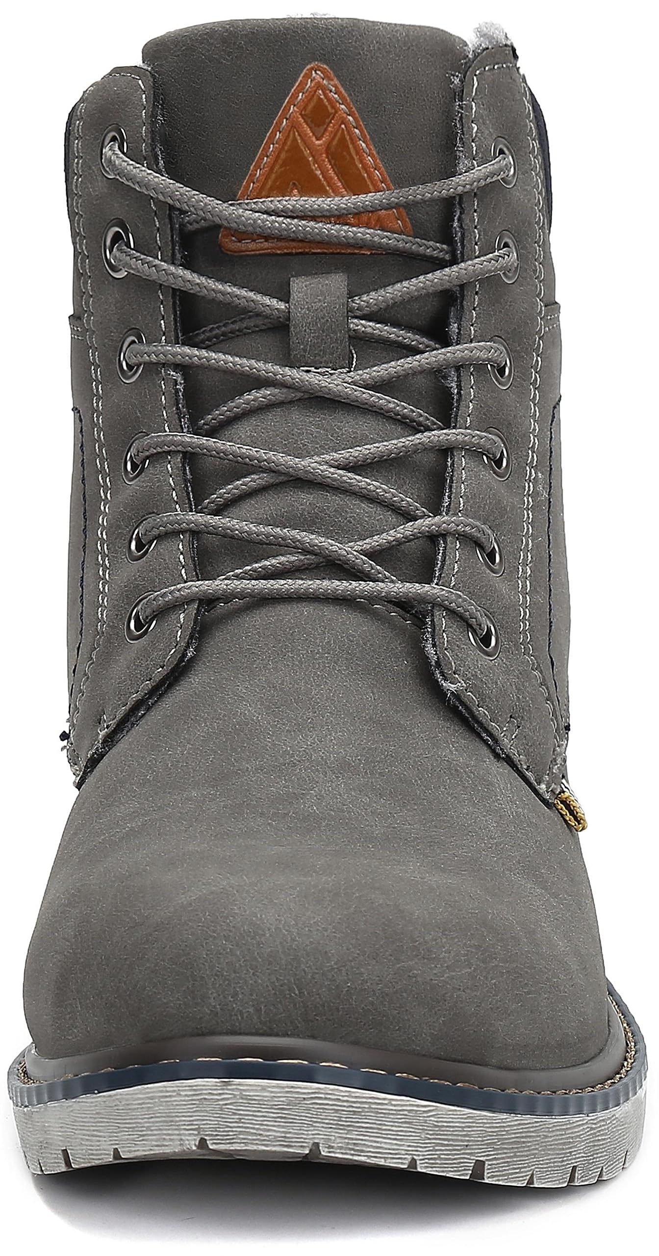 Mishansha Winterschuhe Herren Gefüttert Winterstiefel Wasserdicht Freizeit Warme Männer Winter Schuhe rutschfest Wander Schuhe Outdoor Leder Boots Grau gr.42 EU - nargiss