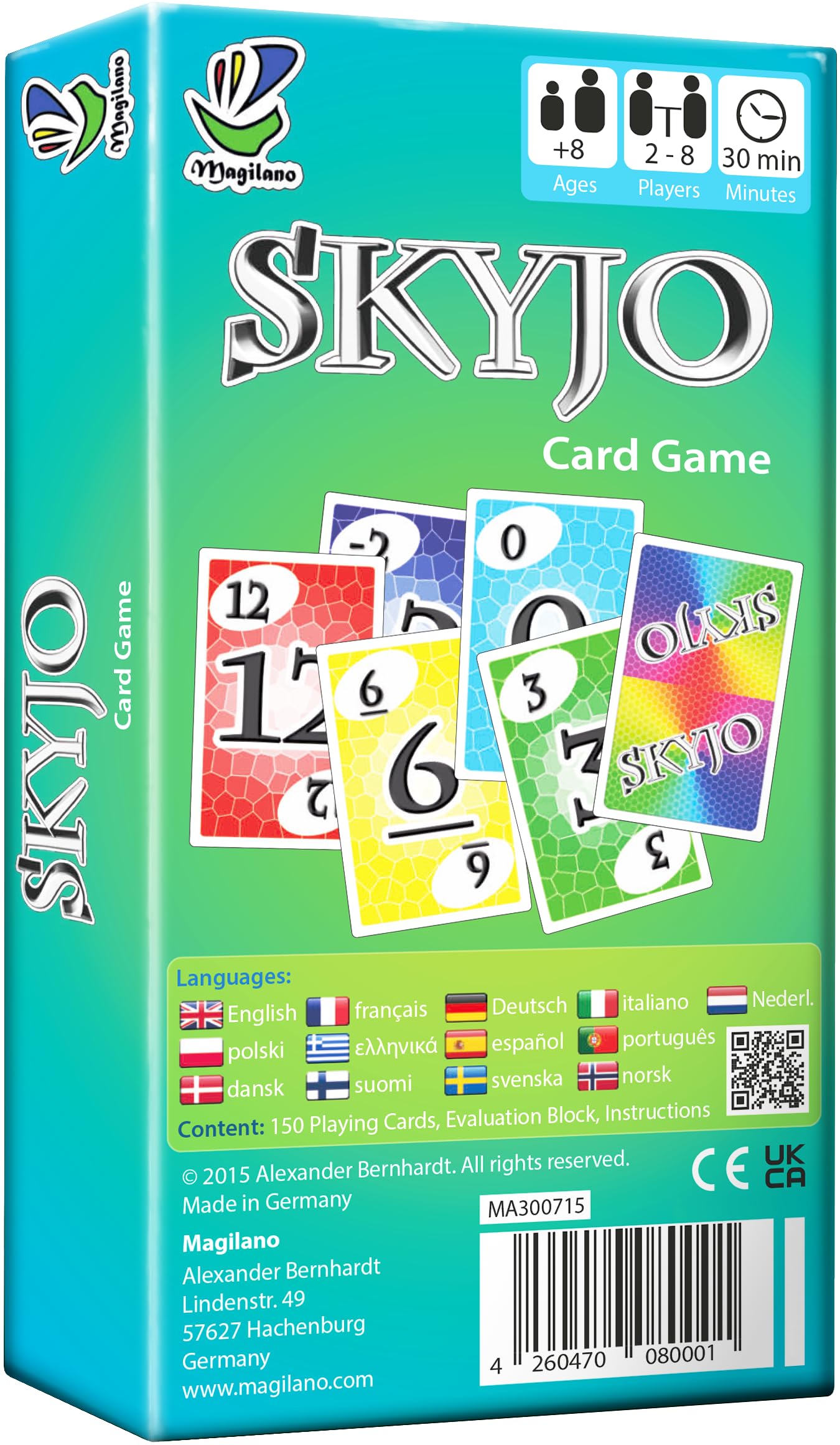 SKYJO, von Magilano - Das unterhaltsame Kartenspiel für Jung und Alt spaßige und amüsante Spieleabende im Freundes- und Familienkreis. - nargiss