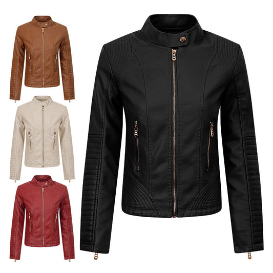 "Trendige Imitationslederjacke für Damen – Slim Fit Design in mehreren Farben" - nargiss