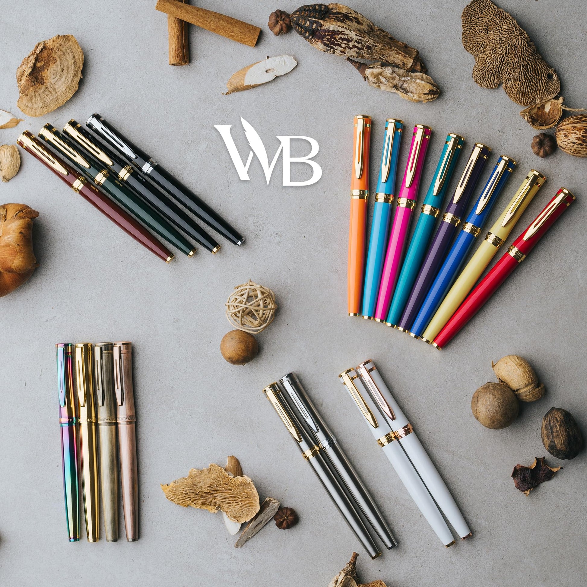 Wordsworth & Black Füllfederhalter Set, Medium Schreibfeder, Enthält 24 Tintenpatronen Und Tintennachfüllkonverter, Geschenketui, Journaling, Kalligrafie, Weiche Schreibstifte [Schwarzes Gold] - nargiss