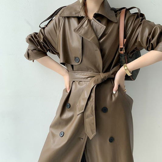 Elegante PU-Lederjacke - Britischer Stil - nargiss