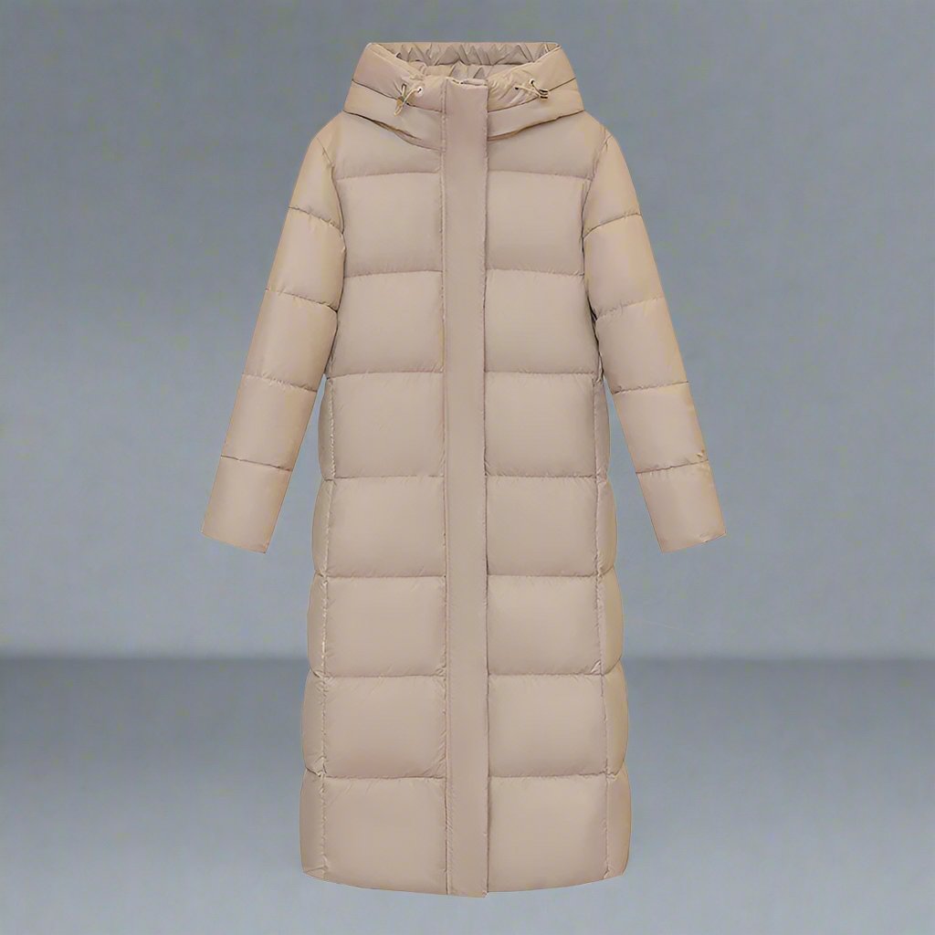 Damen Winterjacke – Solid Color, in Schwarz, Dunkelrot, Weiß & Khaki, Größen M-XXL, mit Daunenfüllung - nargiss